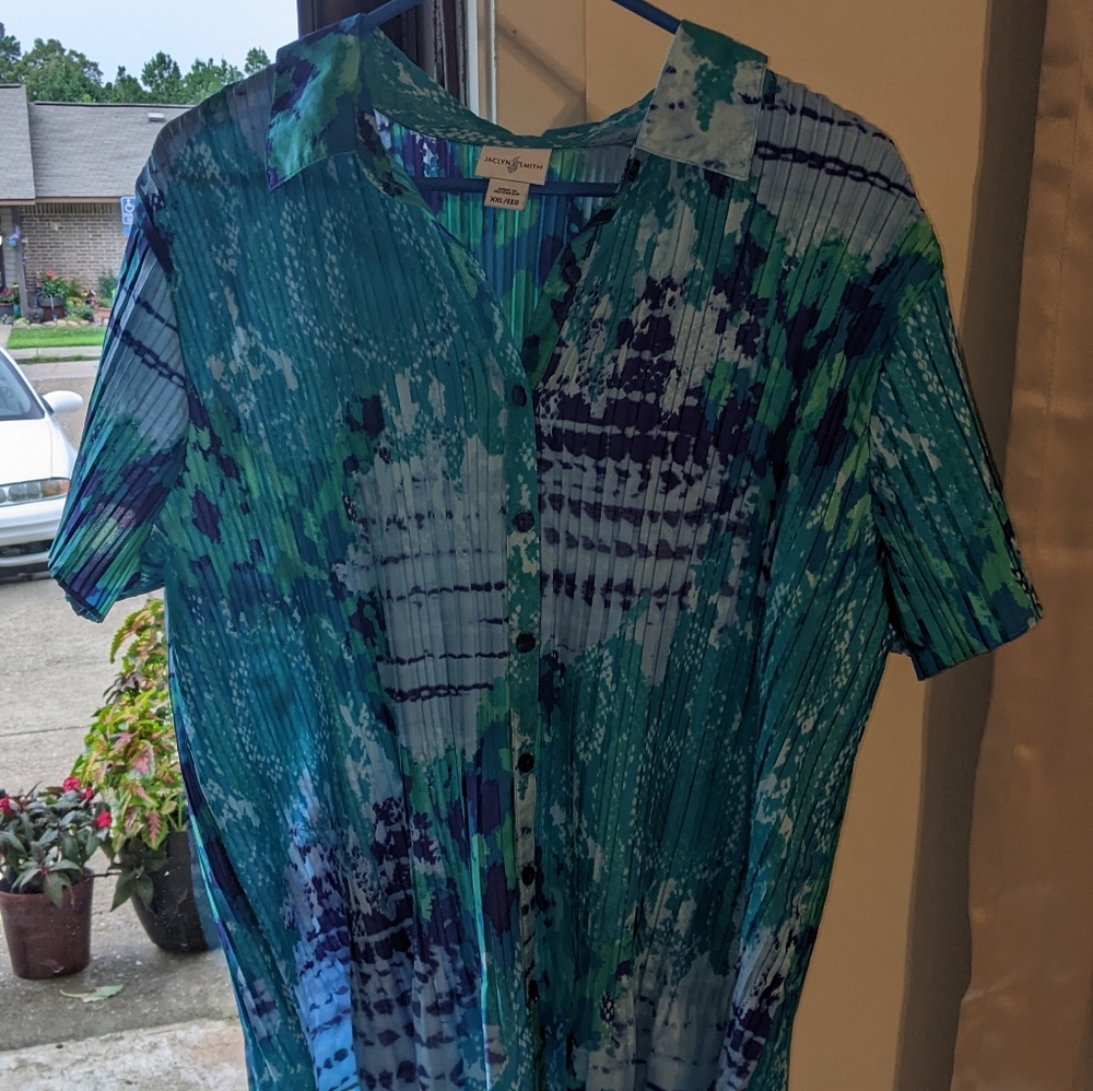 Ombre pleated tunic